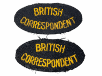 WW2 British Correspondent Shoulder Titles Pair