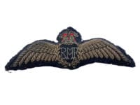 WW2 British RAF Pilots Wing Padded Bullion Wire WW2 British RAF Pilots Wing Padded Bullion Wire