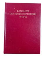 WW2 German Rangliste Des Deutschen Heeres 1944/45 Hard Cover Reference Book