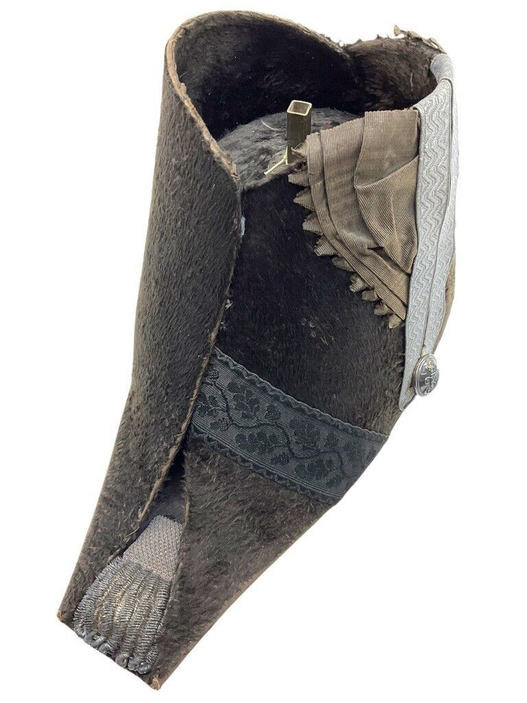 British Canadian Victorian Senior Officers Bicorn Fore and Aft Cap Japanned Tin British Canadian Victorian Senior Officers Bicorn Fore and Aft Cap Japanned Tin