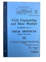 British Army RE Field Defences Pam 2 1957 Soft Cover Reference Book