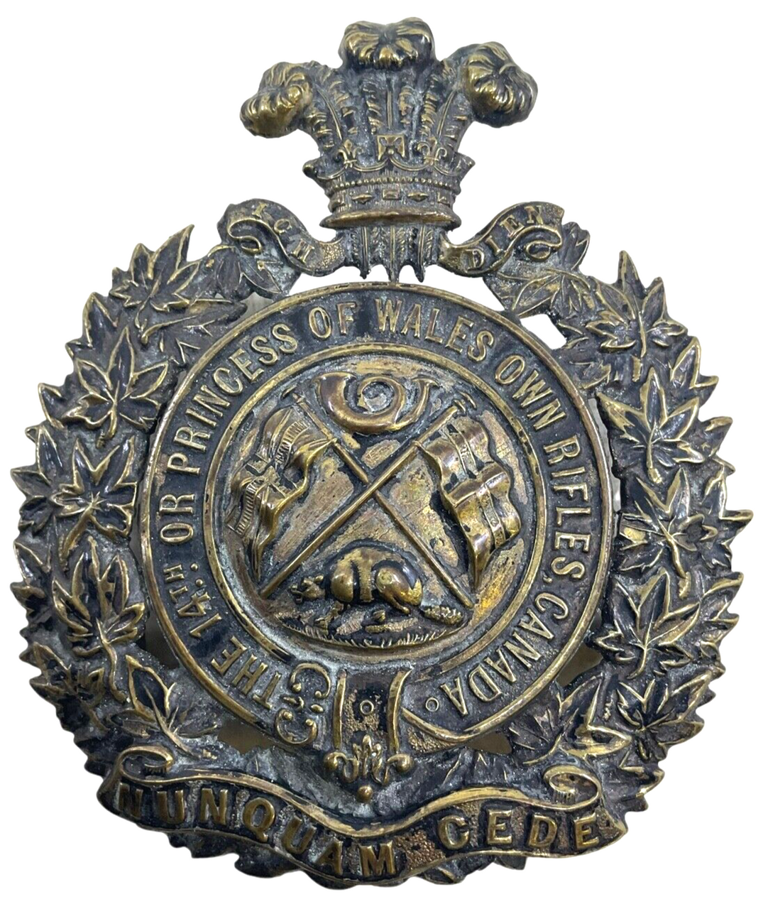 Canadian Militia 14th Princess Of Wales Own Rifles Of Canada Badge Canadian Militia 14th Princess Of Wales Own Rifles Of Canada Badge