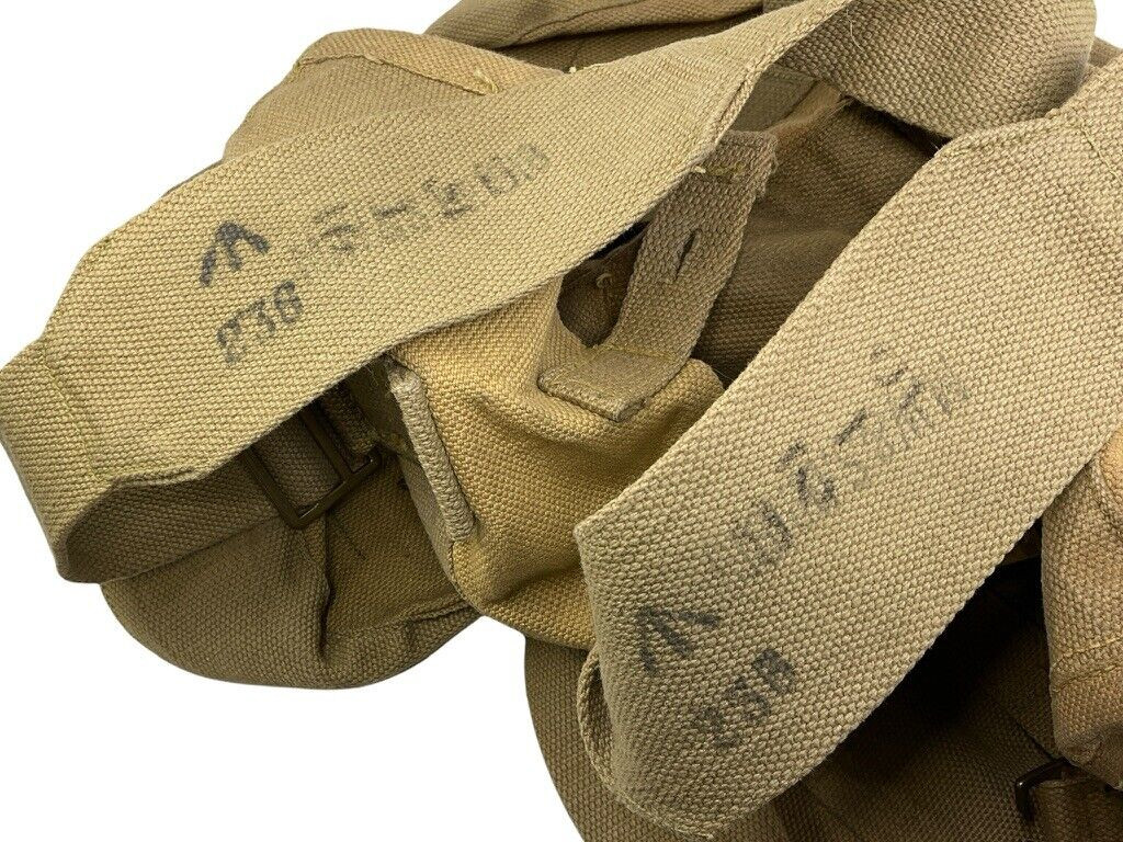 WW1 British BEF Lewis Pouches X 4 1918 Dated P08 Pattern Webbing WW1 British BEF Lewis Pouches X 4 1918 Dated P08 Pattern Webbing