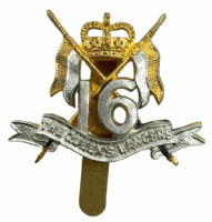 British 16th Queens Lancers Cap Badge