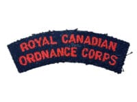 WW2 Canadian RCOC Ordnance Corps Shoulder Insignia Patch
