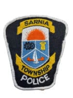 Canadian Sarnia Township Ontario White Border Police Patch