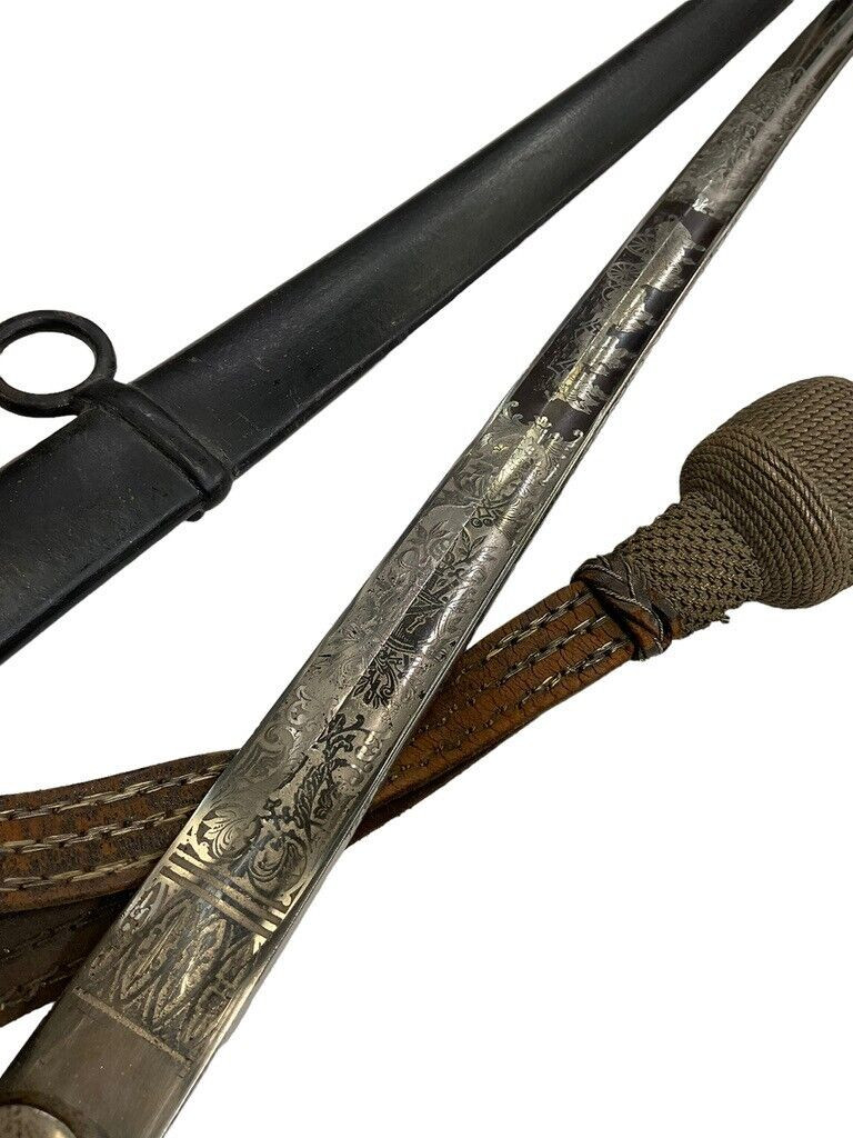 WW1 Imperial German 4th Field Artillery Regiment Presentation Sword w/ Scabbard WW1 Imperial German 4th Field Artillery Regiment Presentation Sword w/ Scabbard