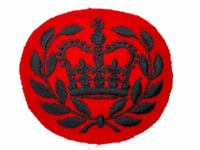 Canadian Rifle Regiment Master Warrant Officer Rank Crown & Wreath Sleeve Patch
