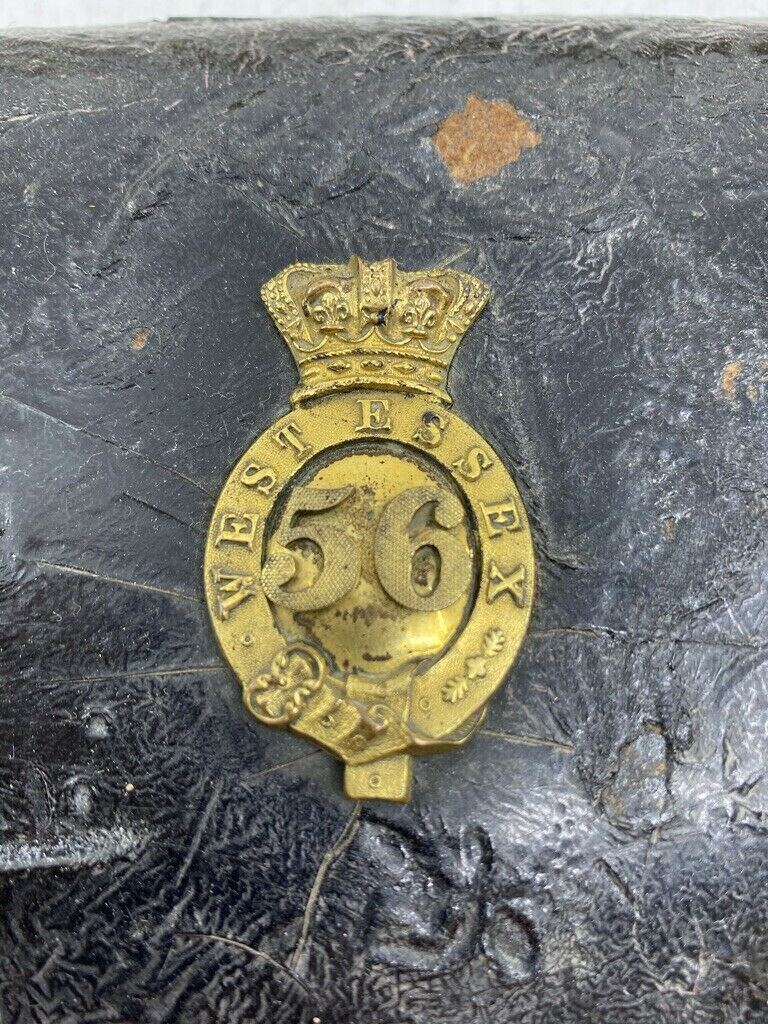 British Crimean War 56th West Essex Officers Named Cross Belt Pouch British Crimean War 56th West Essex Officers Named Cross Belt Pouch