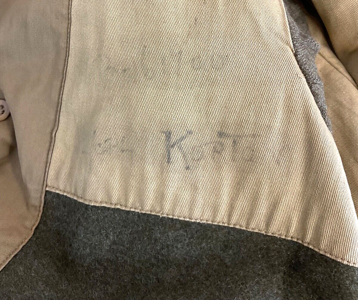 WW2 US Made Jeep Coat Canadian Issue With Name & Service No. Size Large WW2 US Made Jeep Coat Canadian Issue With Name & Service No. Size Large