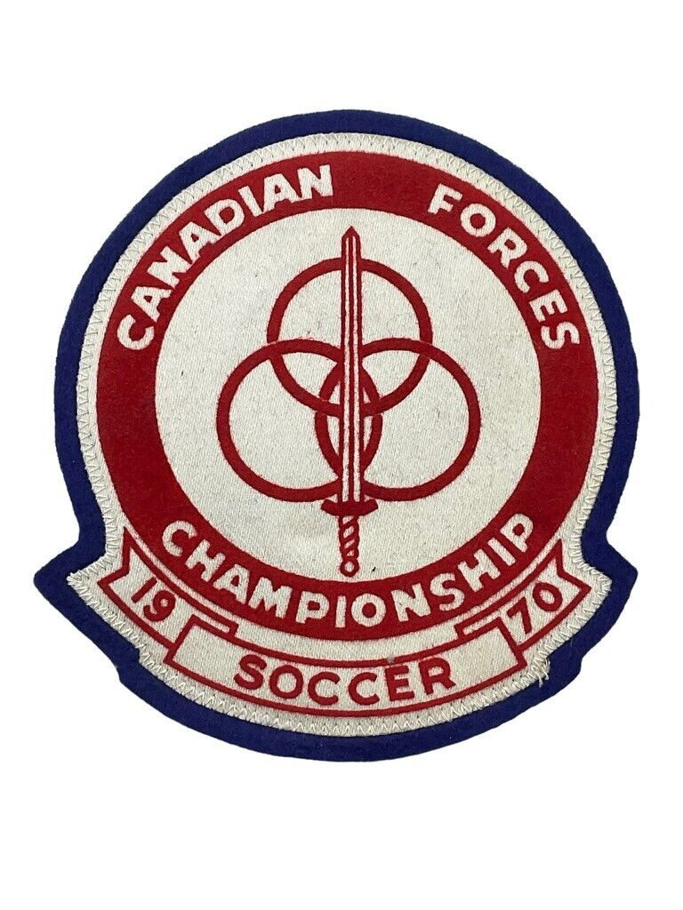 Canadian Forces Soccer Championship 1970 Crest Craft Patch Canadian Forces Soccer Championship 1970 Crest Craft Patch