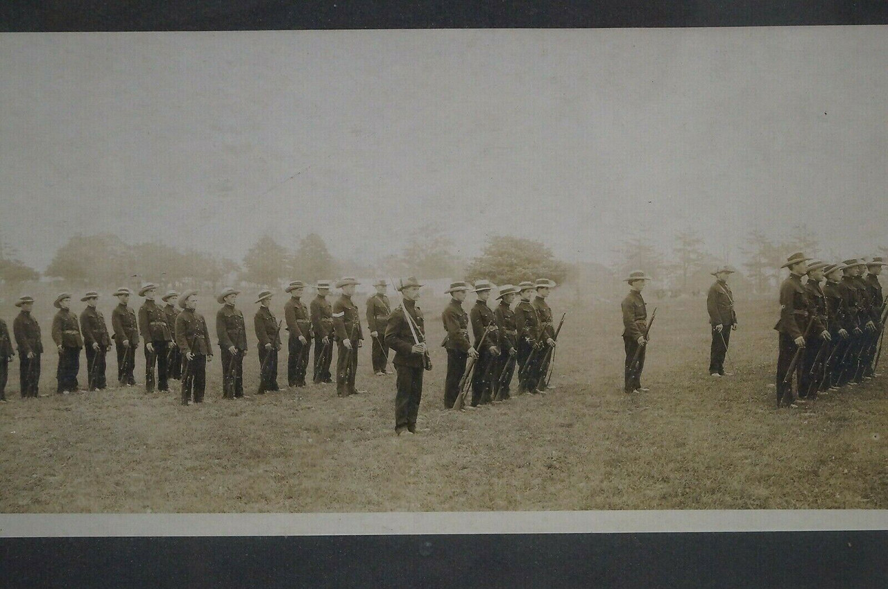 Pre WW1 Canadian Brockville Rifles Framed Group Photograph Pre WW1 Canadian Brockville Rifles Framed Group Photograph