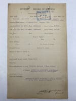 WW1 Canadian CEF Officers Record of Service Lt Fergusson 21st Btn