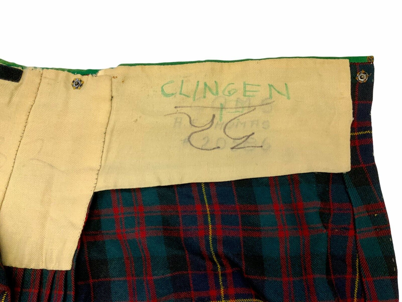 Canadian Cameron Highlanders Of Ottawa 1921 Dated Kilt No Buckles Canadian Cameron Highlanders Of Ottawa 1921 Dated Kilt No Buckles