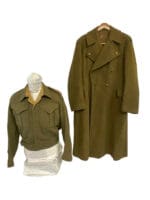 WW2 Canadian Lorne Scots Officers Named Battle Dress & Great Coat Capt GH Mason