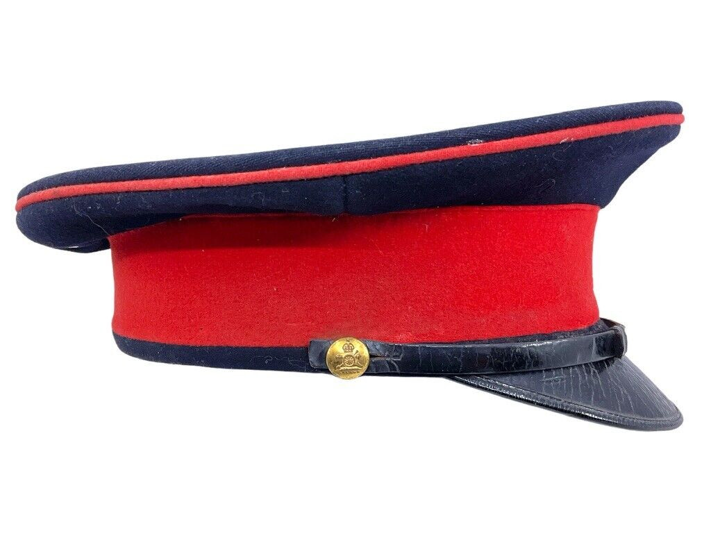 WW2 Canadian Artillery RCA Officers Doe Skin Peak Cap Hat Size 7 1/4 Named WW2 Canadian Artillery RCA Officers Doe Skin Peak Cap Hat Size 7 1/4 Named