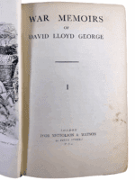 WW1 British War Memoirs of David Lloyd George Vol 1 Hardcover Reference Book