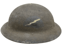 WW1 US AEF 78th Infantry Painted Patched Brodie Helmet
