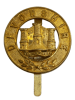Victorian British Devonshire Regiment Cap Badge Victorian British Devonshire Regiment Cap Badge