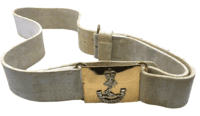 Canadian Officers COTC Military College Buff White Leather Belt & Buckle Canadian Officers COTC Military College Buff White Leather Belt & Buckle
