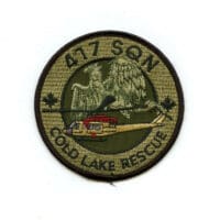 RCAF CAF Canadian 417 Squadron Cold Lake Rescue OD Crest Patch