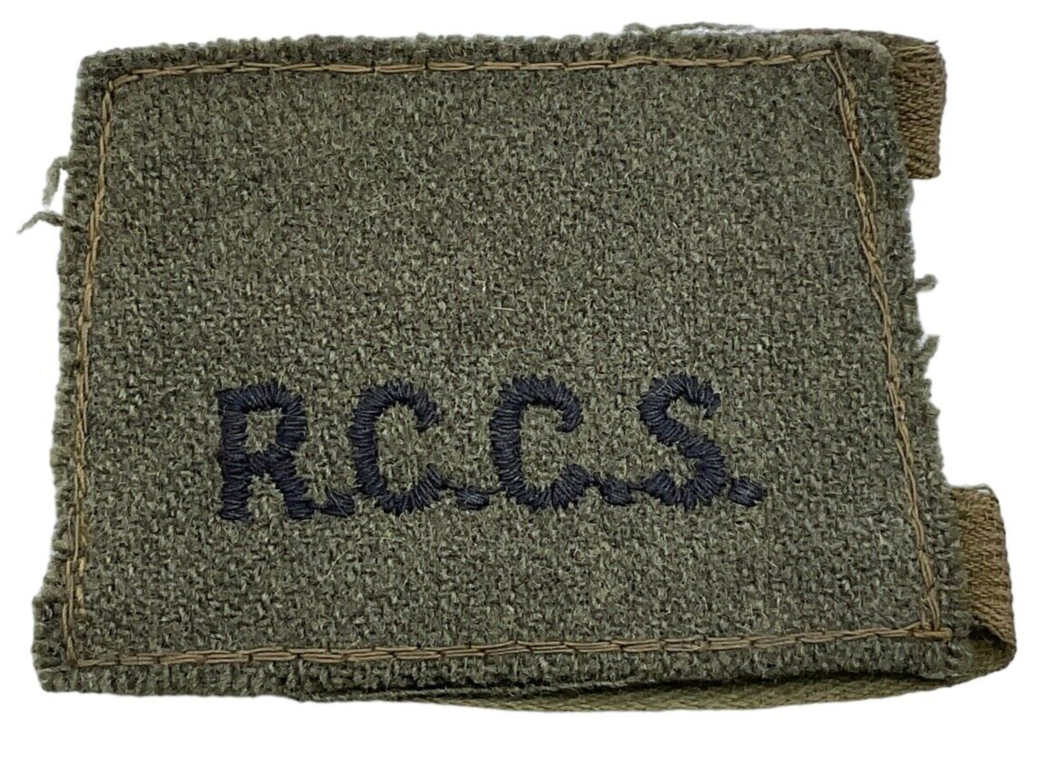 WW2 Canadian RCCS Royal Canadian Corps of Signals Battle Dress Slip On Insignia WW2 Canadian RCCS Royal Canadian Corps of Signals Battle Dress Slip On Insignia