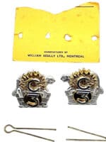 WW2 Canadian RR of C Royal Regiment of Canada Officers C3 Collars Insignia Pair