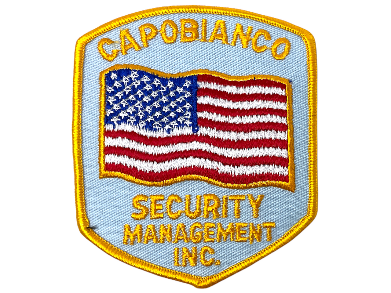 US Capobianco Security Management Inc Yellow Edge Police Patch US Capobianco Security Management Inc Yellow Edge Police Patch