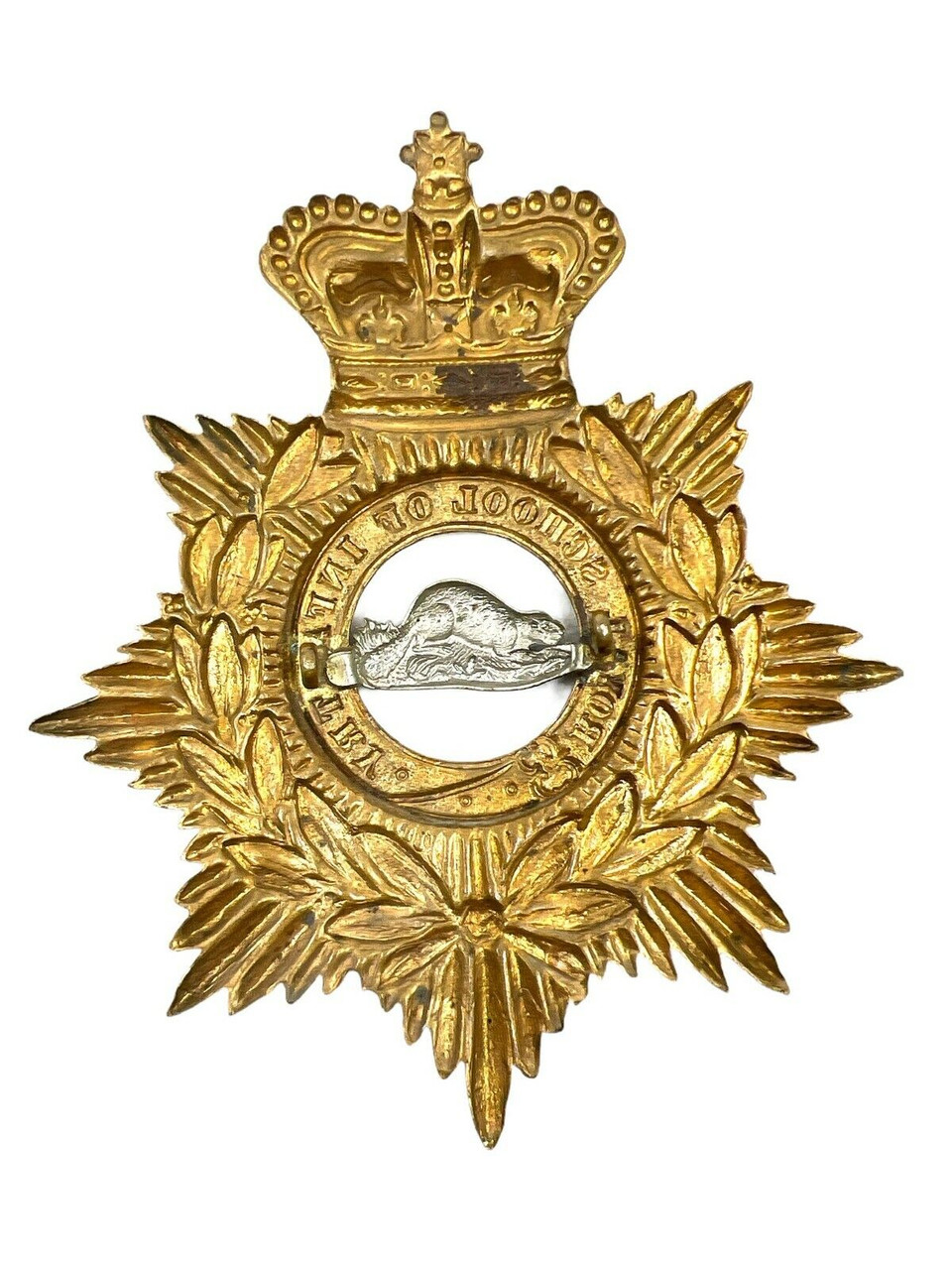 Canadian Victorian Royal SchooI of Infantry Helmet Plate Cap Badge RCR RARE Canadian Victorian Royal SchooI of Infantry Helmet Plate Cap Badge RCR RARE