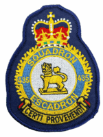 Canadian Forces RCAF 435 Squadron Heraldic Colour Crest Patch Canadian Forces RCAF 435 Squadron Heraldic Colour Crest Patch