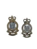 British Royal Army Ordnance Corps RAOC Staybright Collars Insignia Pair British Royal Army Ordnance Corps RAOC Staybright Collars Insignia Pair
