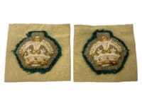 WW2 Canadian British Dental Corps CADC Majors Crowns Slip on Rank Insignia Pair