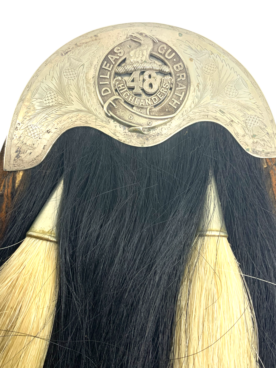 WW1 Canadian CEF 48th Highlanders Officers Silver Hair Sporran Maker Marked WW1 Canadian CEF 48th Highlanders Officers Silver Hair Sporran Maker Marked