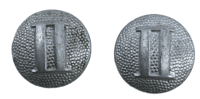 WW2 German 2nd Battalion Shoulder Board Button Pair