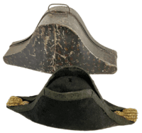 Victorian British Canadian RN RCN Navy Officers Bi-corn Hat & Japanned Tin Victorian British Canadian RN RCN Navy Officers Bi-corn Hat & Japanned Tin