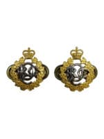 Canadian Dental Corps RCDC Gilt Officers Collars Insignia Pair