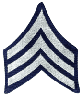 WW2 US Army Woven Sergeant Stripe Rank Insignia Single Patch