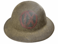 WW1 US AEF 9th Corps Patch Painted Brodie Helmet WW1 US AEF 9th Corps Patch Painted Brodie Helmet