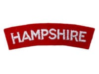 WW2 British Hampshire Starch Back Shoulder Title Single