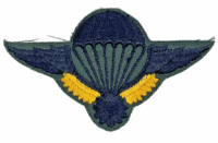 Cambodian Cambodia Airborne Para Jump Wings Cloth OD Green Insignia