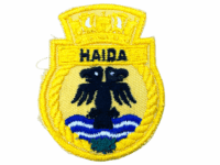 Canadian Sea Cadet RCSC Ships Crest Haida Yellow Patch Canadian Sea Cadet RCSC Ships Crest Haida Yellow Patch