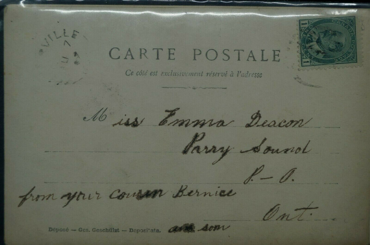 WW1 Canadian CEF Souvenir Paper Affectionate Postcard. WW1 Canadian CEF Souvenir Paper Affectionate Postcard.