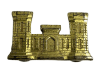 WW2 US Corps Of Engineers Collar Badge Insignia Clutch Back