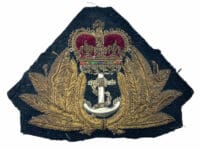 British RN Navy Officers Bullion Wire Cap Badge