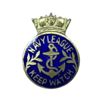 British Royal Navy League KEEP WATCH Lapel Badge