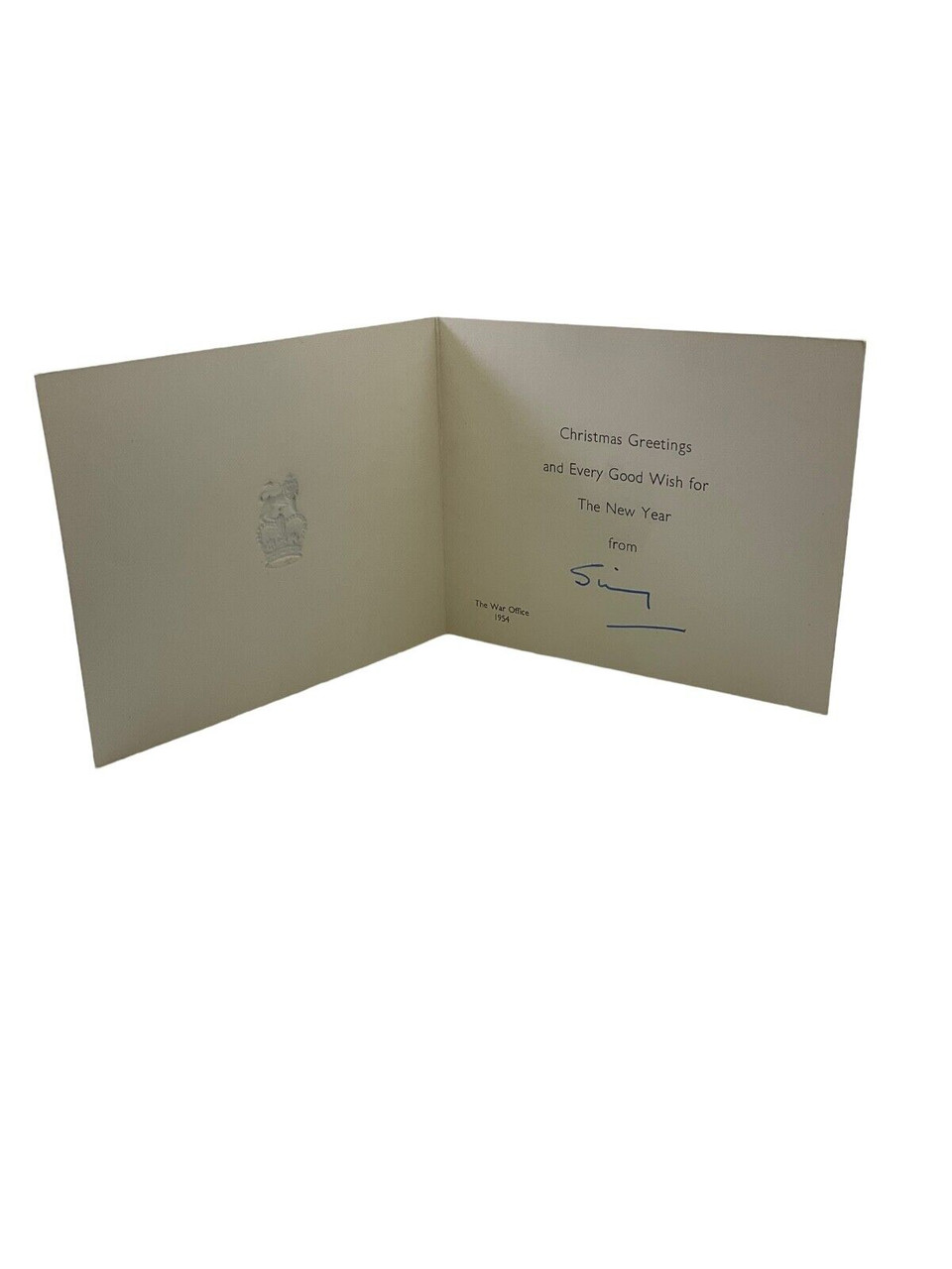 British War Office 1954 Christmas Card British War Office 1954 Christmas Card