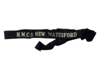 Canadian RCN Navy HMCS New Waterford Full Length Cap Tally Canadian RCN Navy HMCS New Waterford Full Length Cap Tally