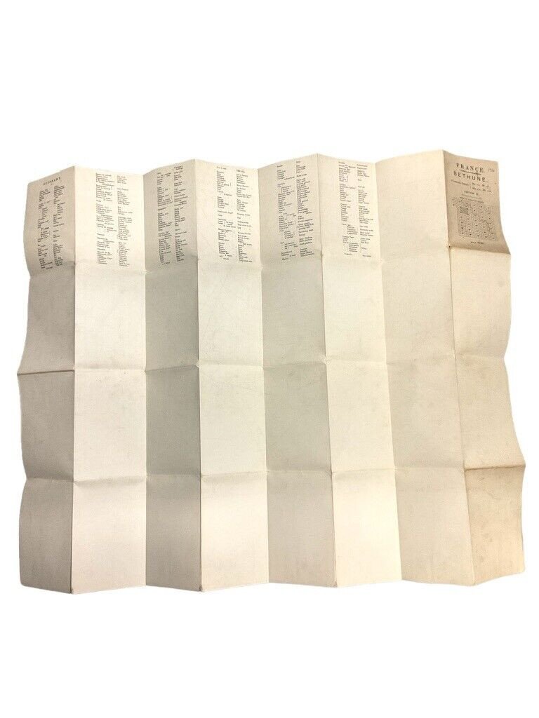 WW1 Canadian British Trench Map Bethune France Edition 6 WW1 Canadian British Trench Map Bethune France Edition 6