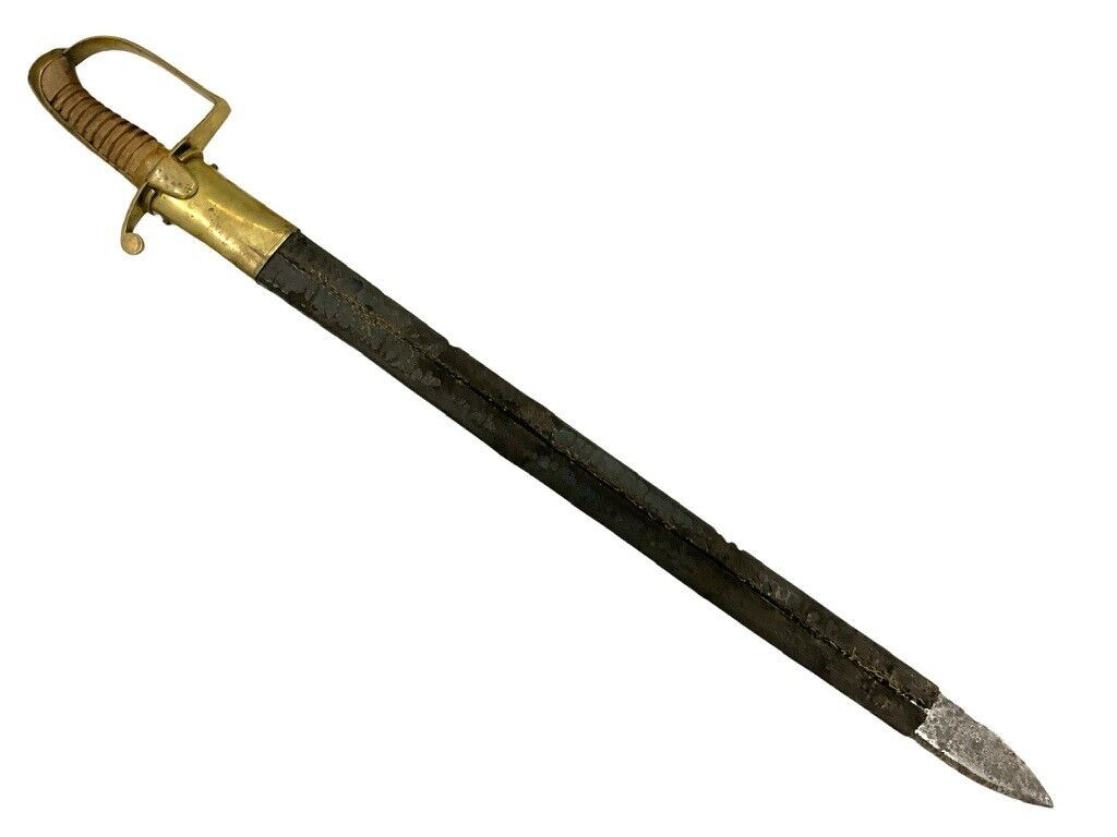 British Victorian Artillery Hanger Sword with Scabbard British Victorian Artillery Hanger Sword with Scabbard