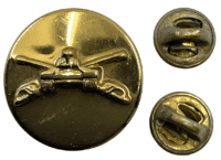 US Armoured Cavalry DUI Collar Insignia Clutch Back